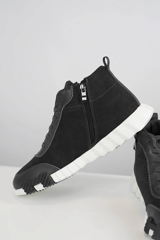 Кроссовки с мехом Hermes Bouncing high-top - Grey