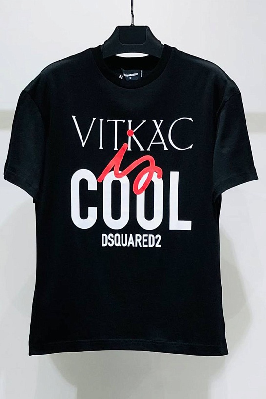 Чёрная оверсайз футболка Dsquared2 Vitkac