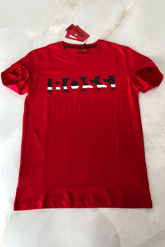 Мужская красная футболка Hugo Boss