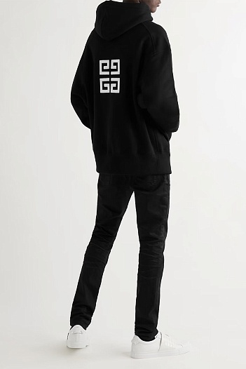 Мужское худи Givenchy logo-embroidered - Black   