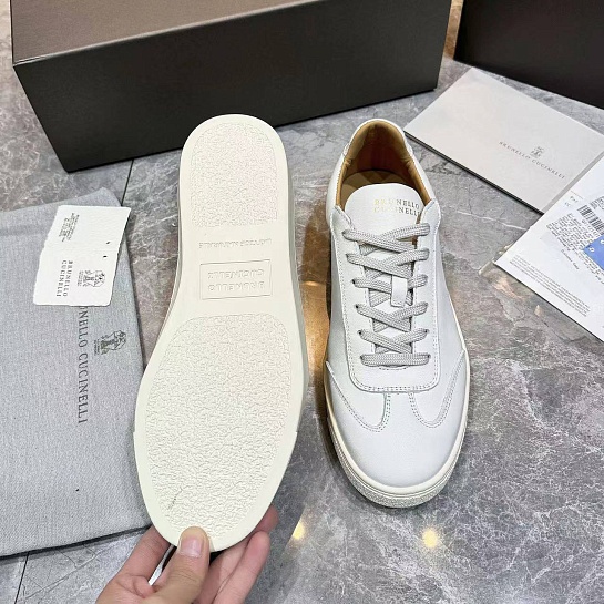 Мужские кожаные кроссовки Brunello Cucinelli