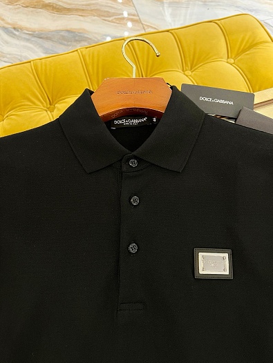 Мужское поло Dolce & Gabbana Premium - Black   
