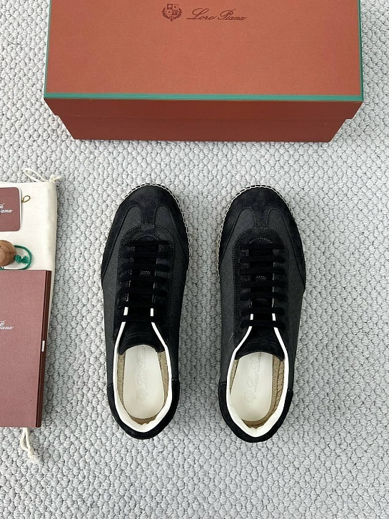 Мужские кроссовки Loro Piana Sea Tennis Walk - Black