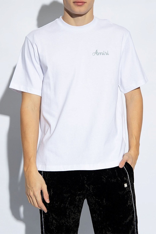 Мужская белая футболка Amiri Lanesplitters