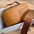 Кожаная сумка Loewe Mini Camera Crossbody 18x14 см - Brown