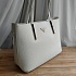 Кожаная сумка Prada белого цвета 36x25 см