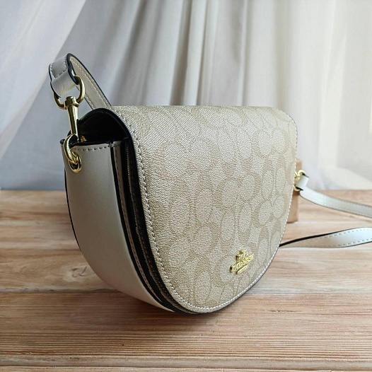 Кожаная сумка Coach 19x14 см   