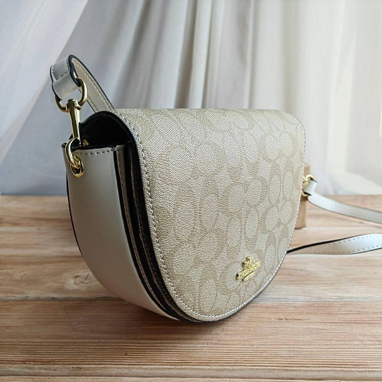 Кожаная сумка Coach 19x14 см