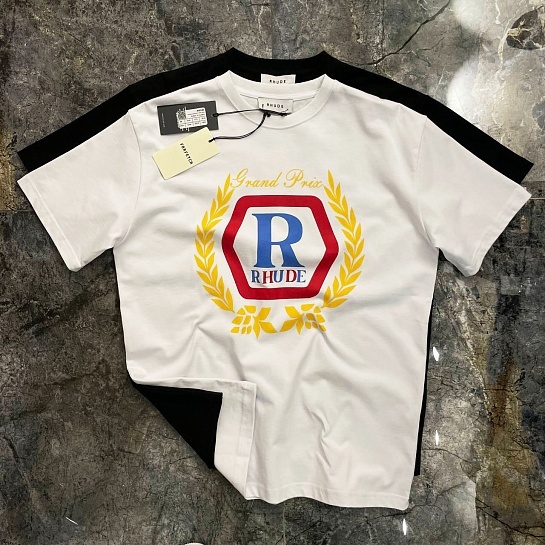 Белая оверсайз футболка Rhude Hopps