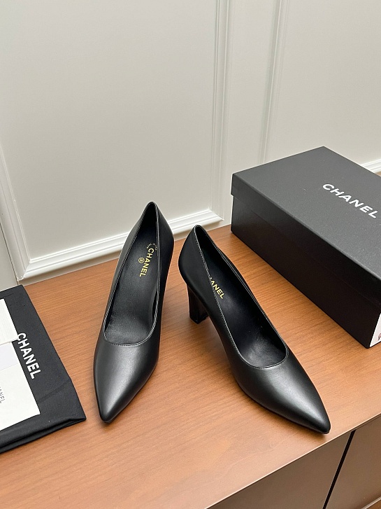 Женские кожаные туфли Chanel premium