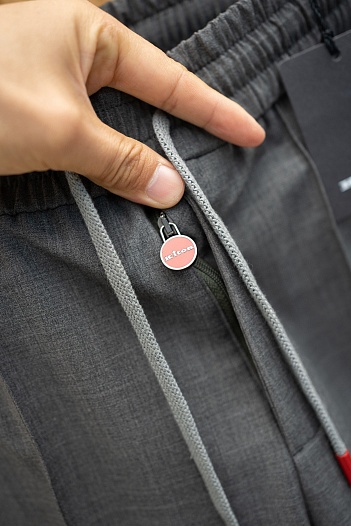 Мужские серые брюки Kiton Premium   