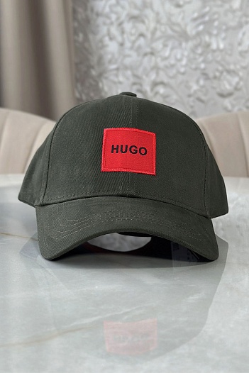 Мужская бейсболка цвета хаки Hugo Boss logo-patch   