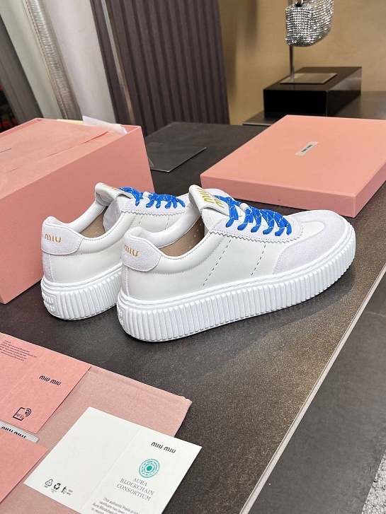 Женские комбинированные кроссовки MIU MIU Premium