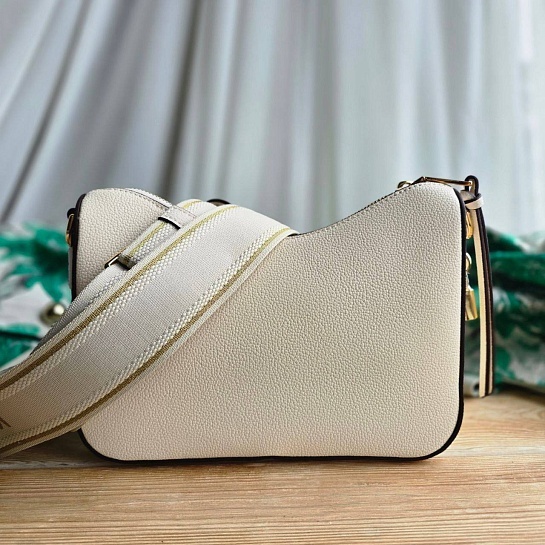 Женская кожаная сумка Marc Jacobs Drifter 25x17 см - White