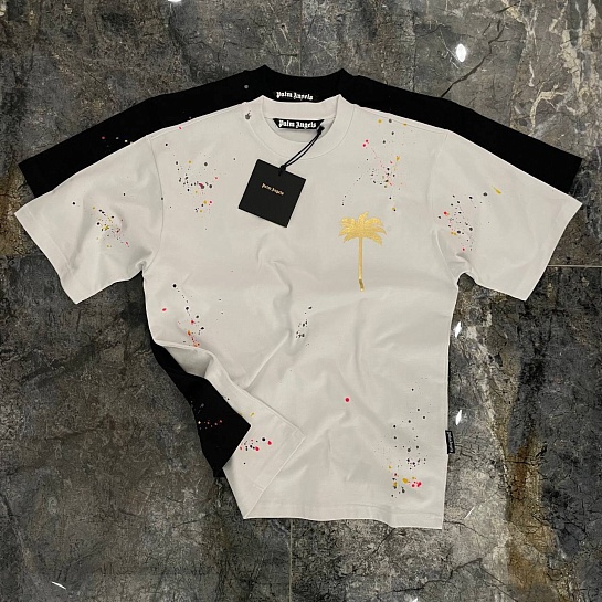 Оверсайз футболка Palm Angels paint splatter - White