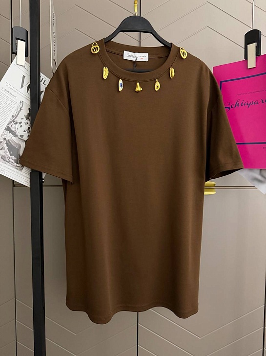 Женская базовая футболка Schiaparelli premium - Brown