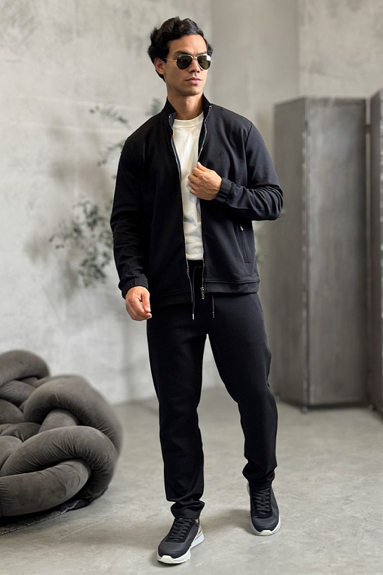 Чёрные спортивные штаны Brioni B-еmbroidery