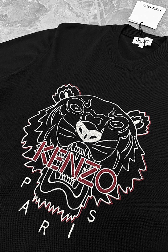 Чёрный свитер Kenzo Tiger logo-embroidered