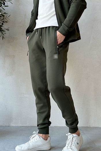 Спортивные штаны Armani Exchange logo-patch - Green   