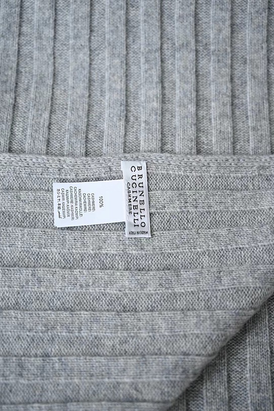 Кашемировый шарф Вrunеllо Сuсinеlli premium - Light Grey