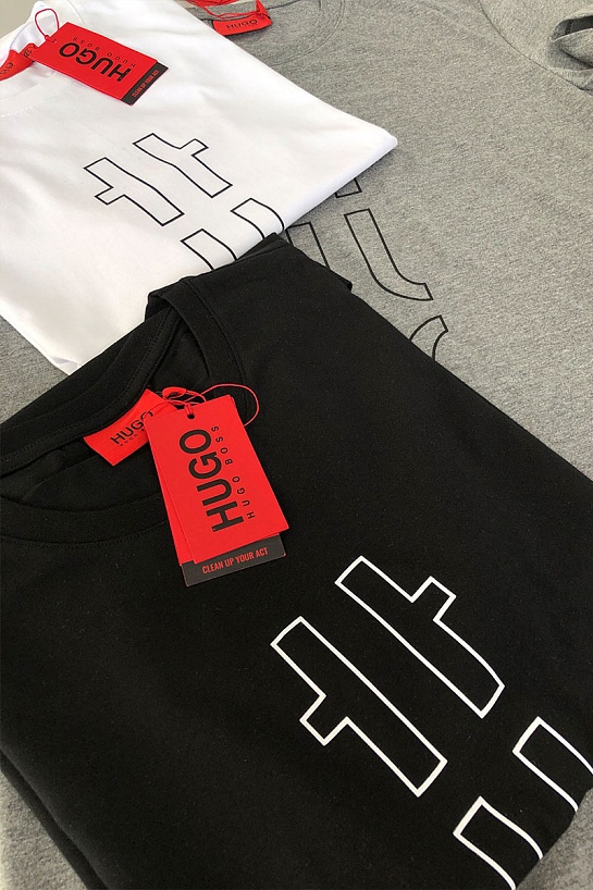 Мужская белая футболка Hugo Boss
