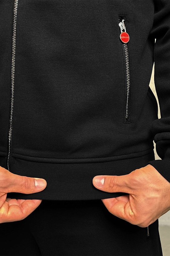 Кофта на молнии Kiton чёрного цвета
