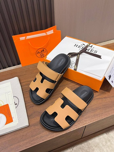 Женские кожаные сандалии Hermes Chypre premium   