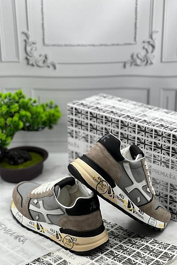 Комбинированные кроссовки Premiata Mick - Beige / Grey   