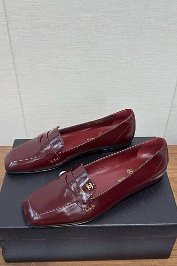 Женские кожаные лоферы Chanel premium   