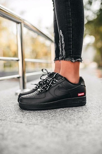 Кроссовки Supreme x Nike Air Force 1 - Black   
