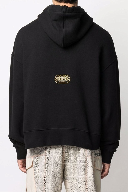 Чёрное оверсайз худи Palm Angels x Missoni Heritage
