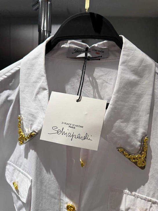 Женская белая рубашка Schiaparelli premium