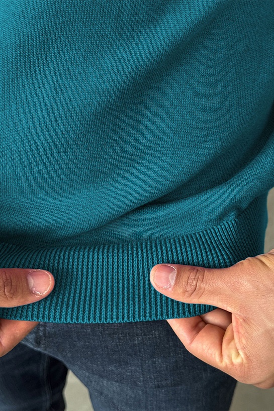 Мужская кофта Tommy Hilfiger бирюзового цвета logo-embroidered