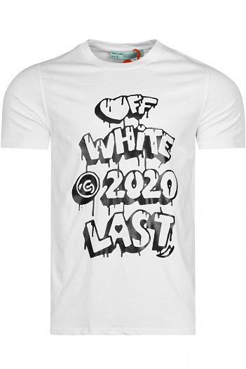 Удлинённая мужская футболка Off-White - White   
