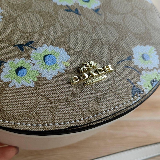 Кожаная сумка Coach Flower 19x14 см
