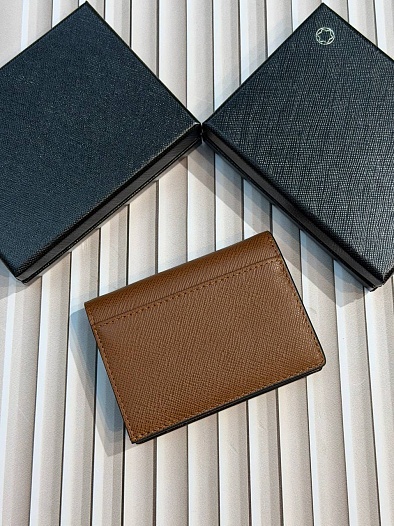 Кожаный кошелёк Montblanc Continental Sartorial premium 12x9.5x2 см   