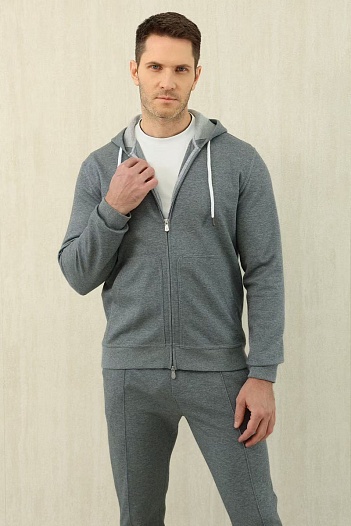 Кофта на молнии Brunello Cucinelli Premium - Grey   