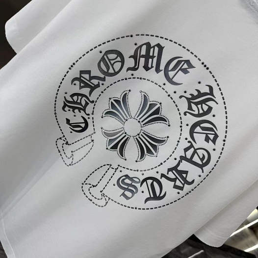 Белая оверсайз футболка Chrome Hearts Premium   