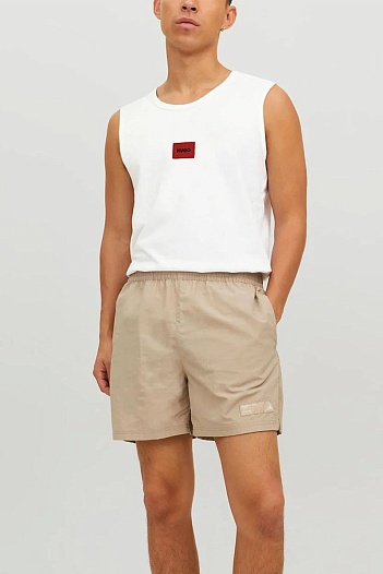 Белая майка Hugo Boss Dankto classic badge   
