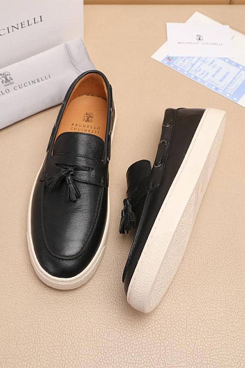 Мужские кожаные лоферы Brunello Cucinelli   