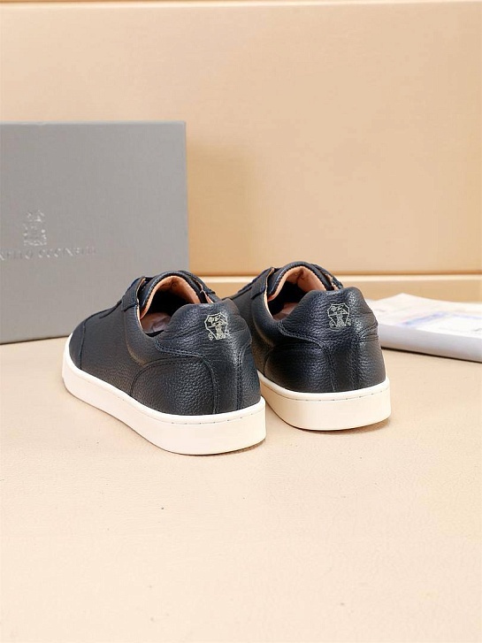 Кожаные кроссовки Brunello Cucinelli low-top - Navy