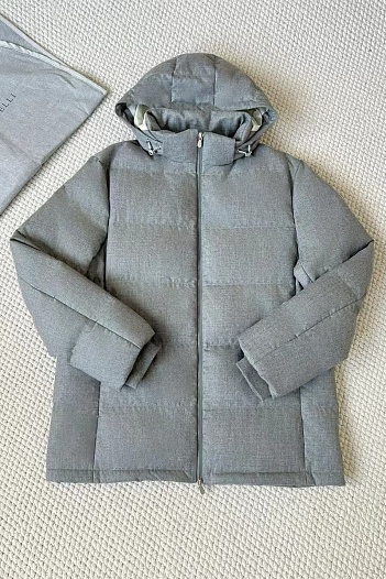 Мужской пуховик Brunello Cucinelli Premium - Grey   