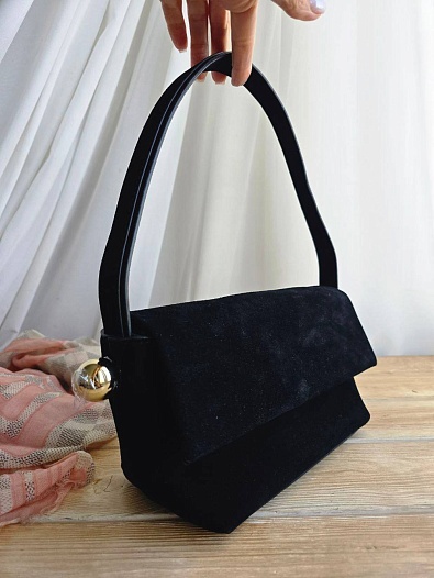 Замшевая сумка Jacquemus The Rond Carre 26x16 см   