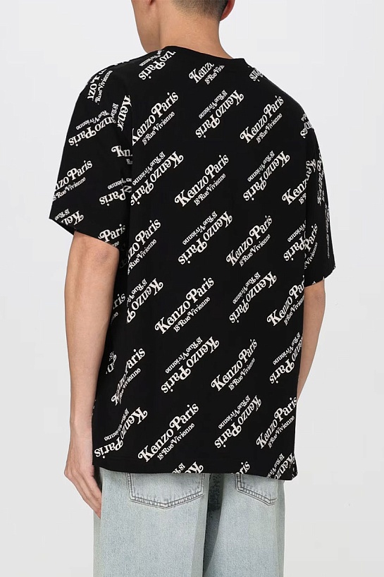 Чёрная футболка Kenzo x Verdy all-over logo