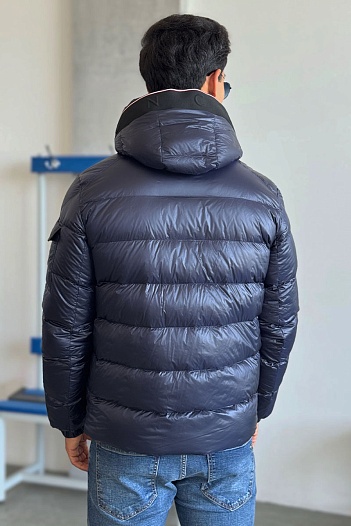 Мужской тёмно-синий пуховик Moncler Pavin   