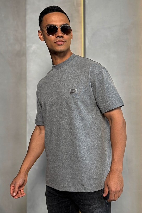 Футболка Dolce & Gabbana logo-plaque - Grey