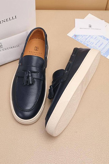 Мужские кожаные лоферы Brunello Cucinelli   