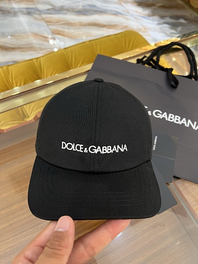 Бейсболка чёрного цвета Dolce & Gabbana logo-embroidered   