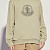 Мужское бежевое худи Moncler logo-print