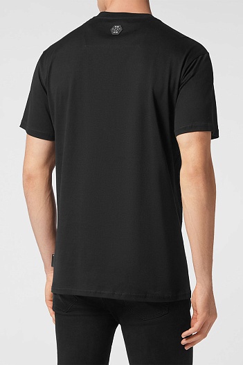 Мужская чёрная футболка Philipp Plein Teddy Bear   